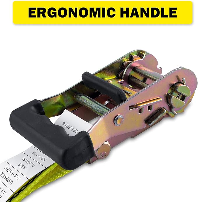 4pcs 1-1/2 x 15 ft Heavy Duty Ratchet Cargo Tie Down Straps 3,000 LBS Break Strength Tie-Down Ratcheting Straps Wire Hook Ends, J-Hook Ratchet Strap TieDowns