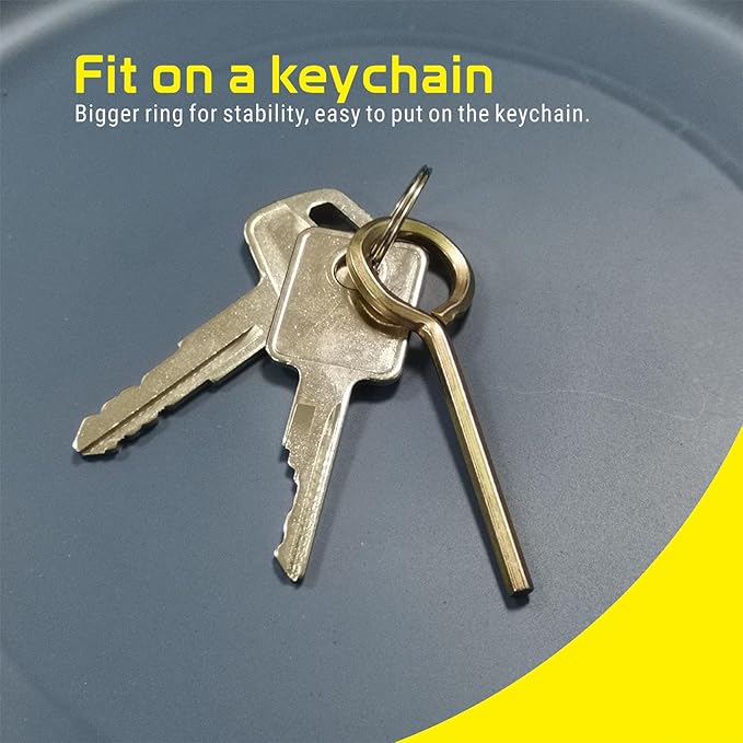 1/8" Standard Hex Dogging Key, Allen Key Sets Wrench Fit on Keychain Push Bar Panic Exit Device Key - 5 Pack