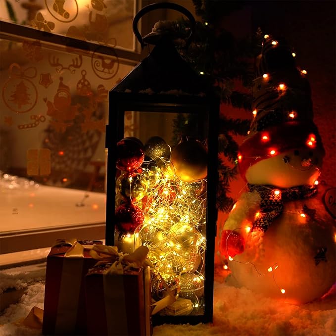 Homemory 200 LED Battery Operated Long Fairy Lights, 66FT Fairy String Lights with Remote, 8 Modes Copper Sliver Wire Lights, Waterproof Christmas Twinkle Lights Wedding Bedroom, Warm White