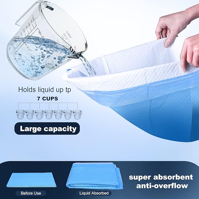 Boscute Thicken 6 Layers Heavy Absorbent XL 36"x24" Pet Training Dog Pee Pads, Extra Large Polymer Leak-Proof Quick Dry Puppy Pee Pads, Disposable Pee Pads for Dogs Cats Rabbit, 50 Counts