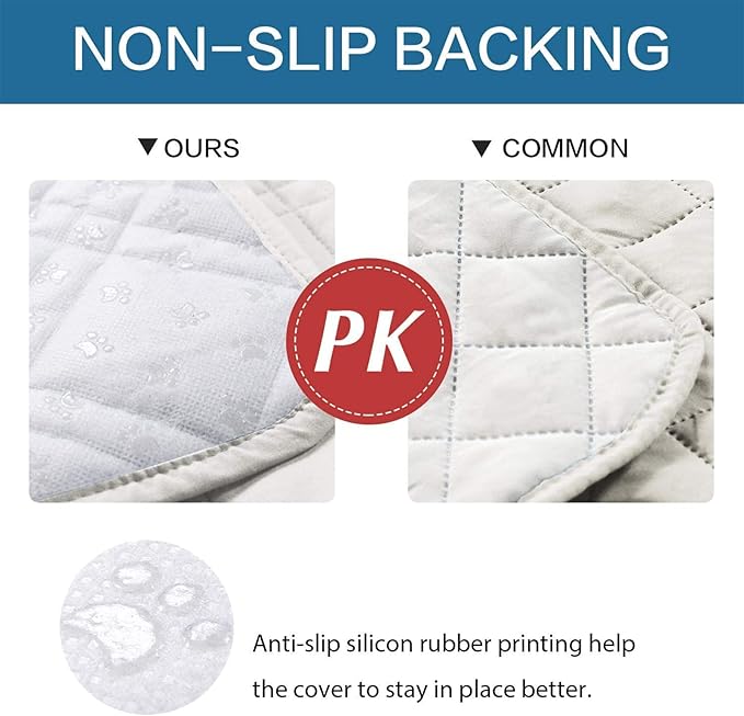 Waterproof Dog Bed Covers for Couch Protection, Water-Resistant Soft Dog Pet Blanket Anti-Slip Dog Blanket for Bed, for Furniture Bed Couch Sofa (Ivory White,82x82inch)