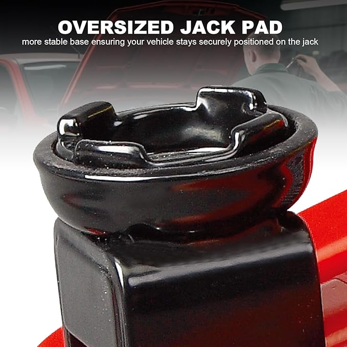 BIG RED T82002-BR Torin Hydraulic Trolley Service/Floor Jack, 2 Ton (4,000 lb) Capacity, Red