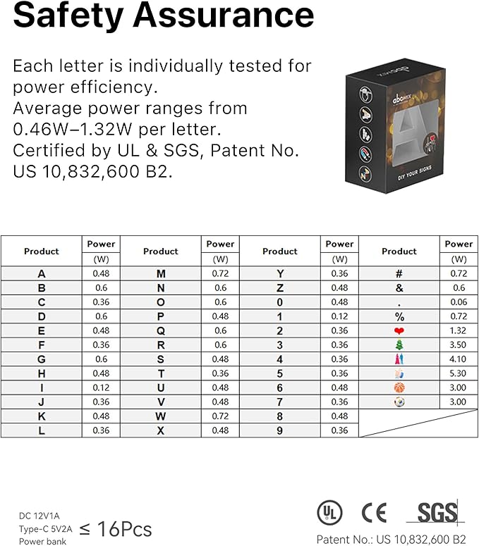 LED Magnetic Letter U, H 3.7" Light with Touch Control, White, Dimmable, Warm White 3000K
