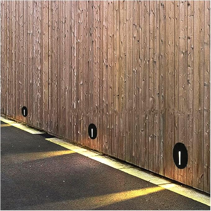 TTPP 1W LED Recessed Wall Lamp Stair Light AC85-265V Step Light Indoor Recessed Staircase Lamp Stairway Corridor Wall Foot Lamp Sconce Lights-WarmWhite-Black