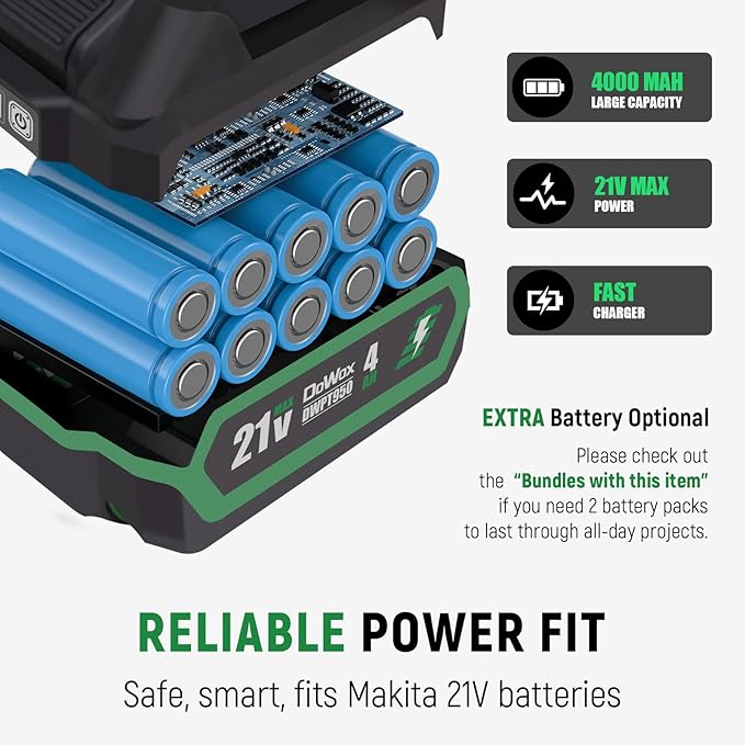 1/2 inch High Torque Cordless Impact Wrench, 700 Ft-lb Power Electric Impact Gun, with 2-Hour Fast Charger, 21V 4.0Ah Battery, 1 Tool Bag, 5 Sockets