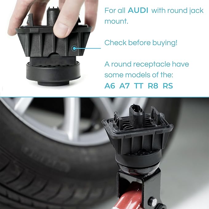 PLANGER® - Curby Pad - Rubber Jack Pad for Audi (Special CAR Brands from Germany) Trolley Jack, Vehicle Lift and Axle Stand - Protects Your Car, SUV