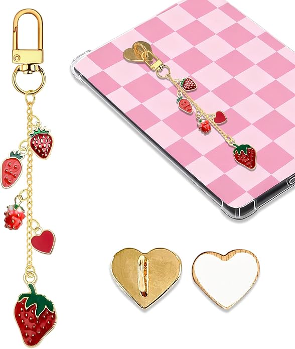 Charm Chains for Kindle,Cute E-reader Phone Charm Bracelets Accessories Compatible for Kindle E-Reader Phone iPad AirPod,Gifts for Reader Booklovers