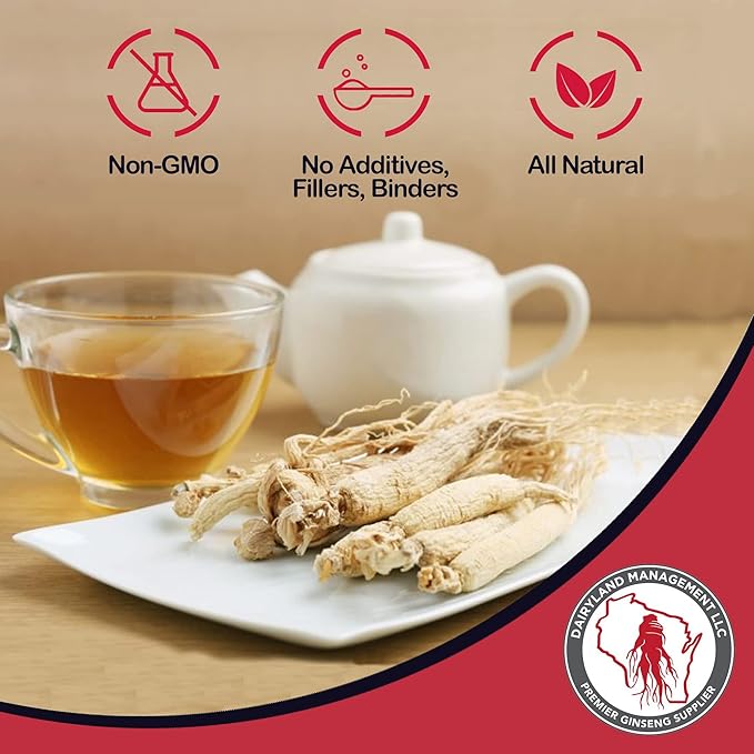 Dairyland American Ginseng Slices and Powder - 4 oz Pack Each of Wisconsin Ginseng – Direct from Farmer to Consumer 西洋参