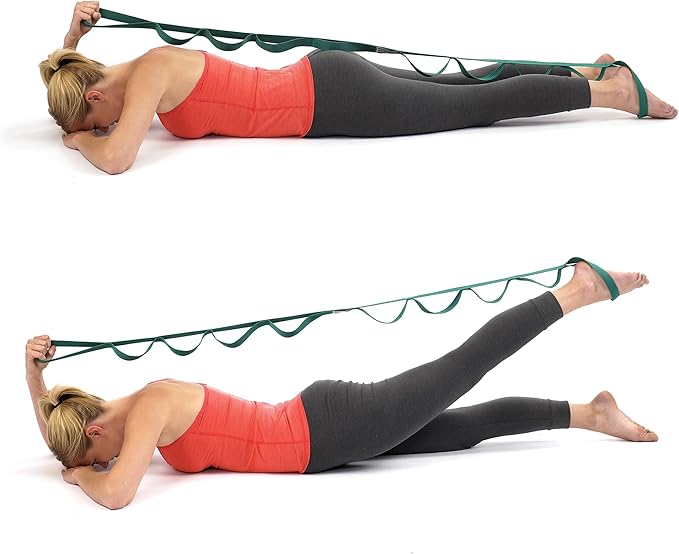 OPTP The Original Stretch Out Strap with Exercise Book, for Flexibility and Mobility Exercises. Stretch Out Straps for Physical Therapy, Yoga Stretching Strap and Knee Therapy Strap. Made in the USA