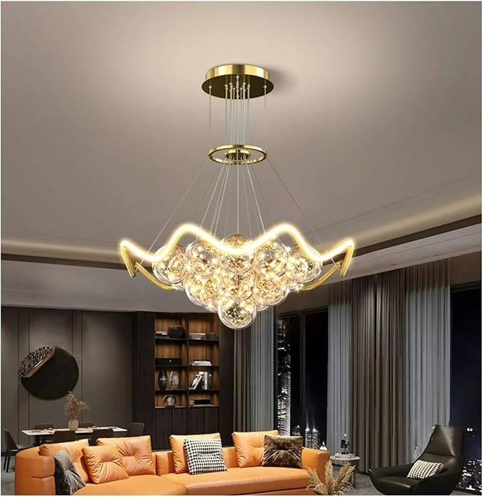 Modern Living Room Warm Bedroom Dining Room Chaner Led Indoor Lighting Nordic Creative Decorative Bright Lamps,Modern (3Color Dimmable D80cm)