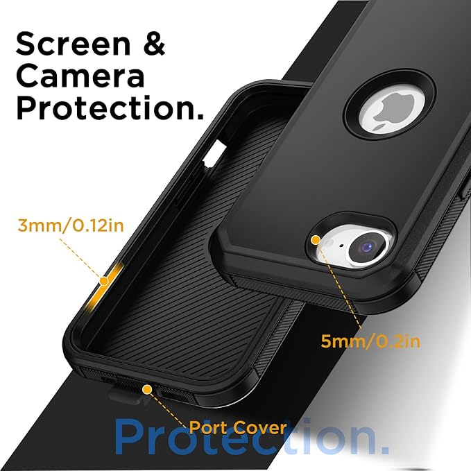 AICase for iPhone 17e/iPhone 16e Case 2026,Heavy Duty Drop Protection Full Body Rugged Shockproof/Drop Proof/Dust proof Military Protective Tough Durable Cell Phone Cover for iPhone 17e/16e 6.1_3