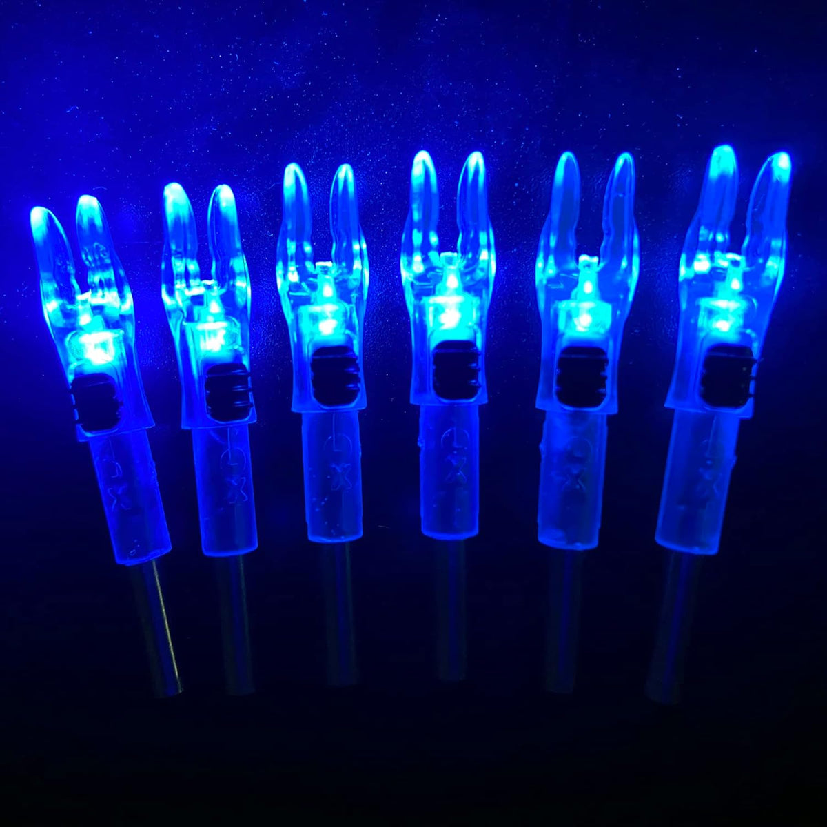 Skiennix High-Visibility LED Arrow Nocks - 6PCS with ON/OFF Switch | Fits .204-.246 Diameter