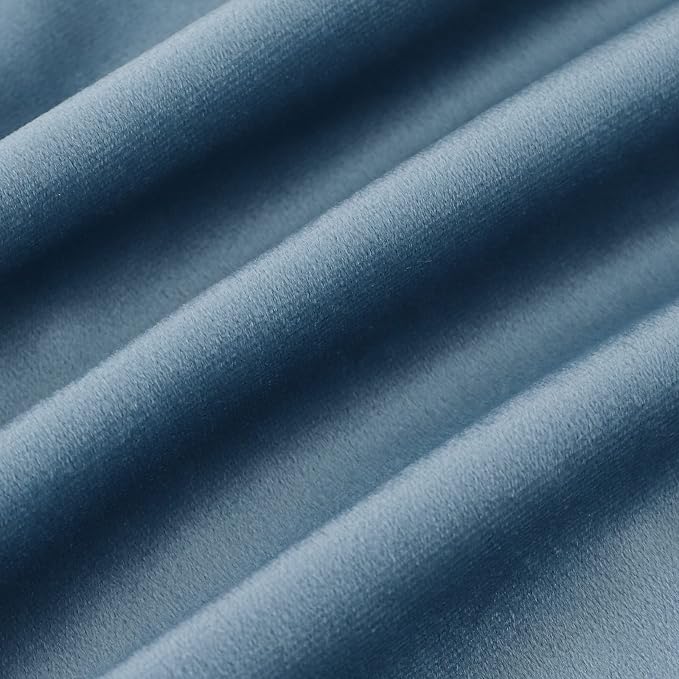 Velvet Stone Blue Throw Pillow Covers 24”x24”Pack of 2 Soft Decorative | Square Cushion Covers for Couch Sofa Bed Livingroom Car Home Decor,60x60Cm