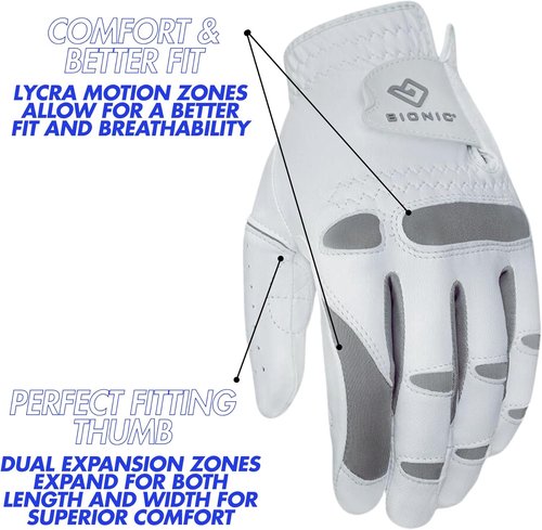 Bionic Men's Golf Glove - Performance Grip Pro | Premium Leather for Enhanced Comfort