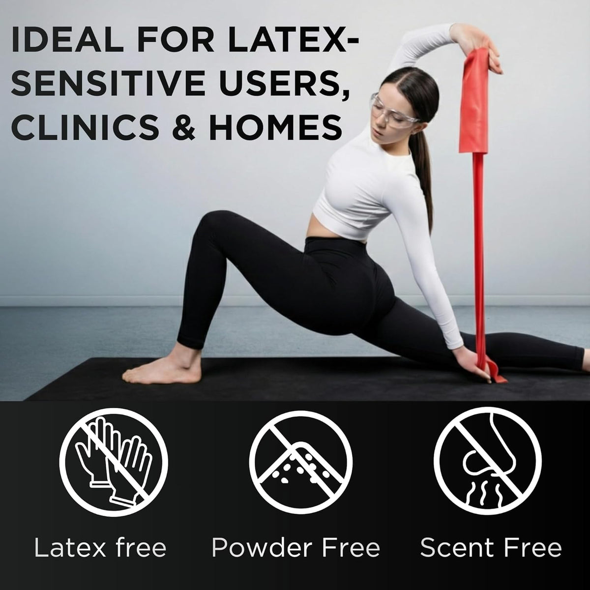 TheraBand Resistance Band - Non-Latex Professional Elastic Bands for Upper & Lower Body Exercise | Rehab & Pilates