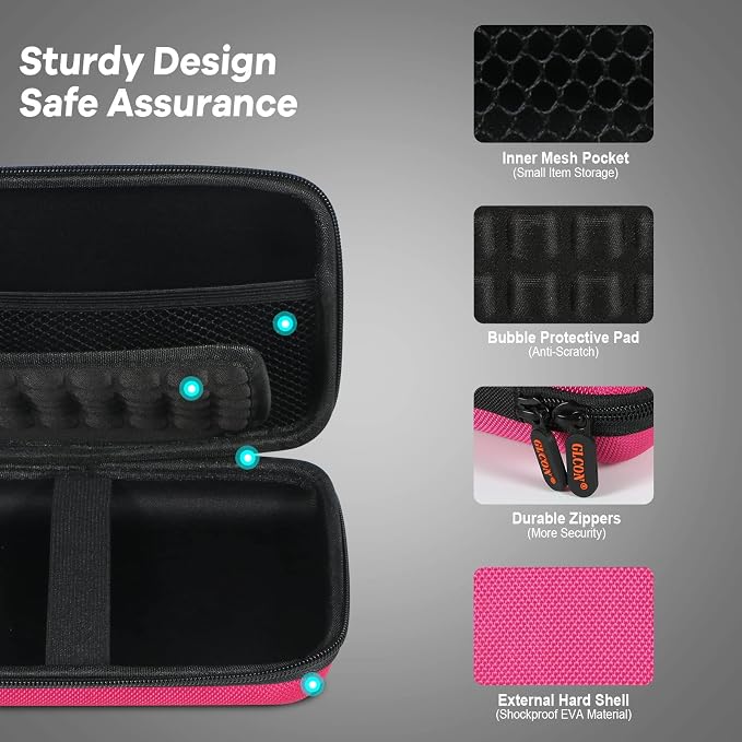 Electronics Tech Organizer Portable Travel Case - Hard Shell Protective Carrying Case for External Hard Drive, Phone Charger, Power Bank, Small Gadgets Storage Pouch Bag