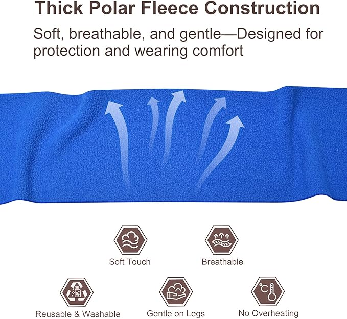 Horse Polo Leg Wraps, Fleece Wraps Elastic Bandages, Comfort Equestrian Standing Wraps, Set of 4, Boot Protection Stable Wraps Supplies (Full 10ft Red)
