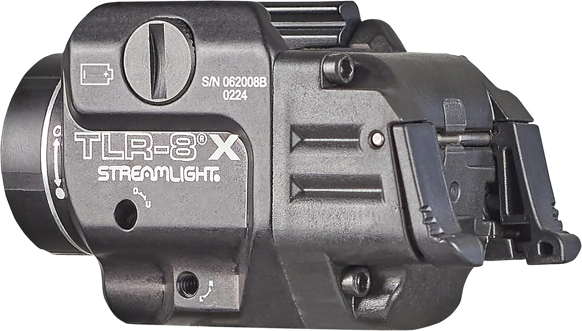 Streamlight TLR-8 X Tactical Weapon Light - 500-Lumen with Integrated Red Laser & Mounting Kit | Black