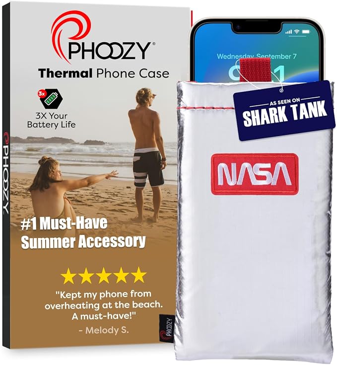 PHOOZY Apollo Thermal Phone Case | Insulated Phone Pouch Extends Battery Life 3X | Heat Resistant Drop Protection | Military Grade Water Resistant | Large | Space