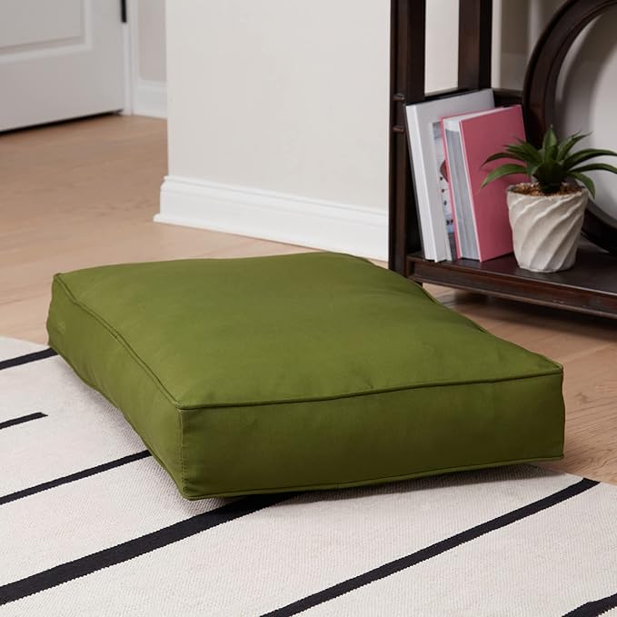 Charlie Rectangle Indoor/Outdoor Pillow Style Dog Bed, Hunter, Small (24" x 36")
