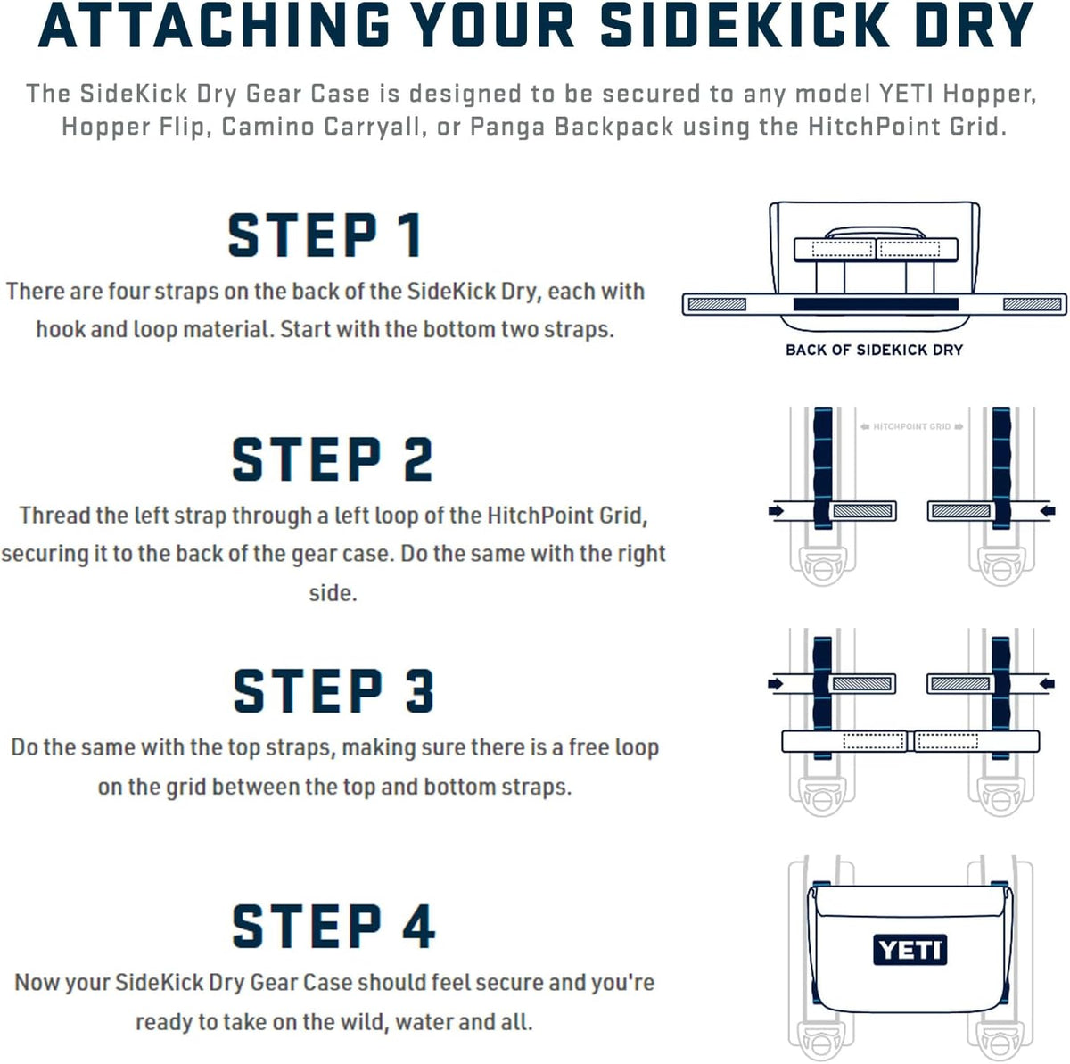 YETI Sidekick Dry Waterproof Gear Case - Durable Storage Bag for Outdoor Adventures