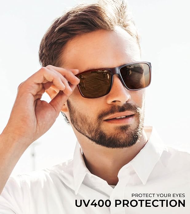 KALIYADI Polarized Sunglasses for Men and Women, Mens Sun Glasses with UV Protection for Driving Fishing Golf (3 Packs)