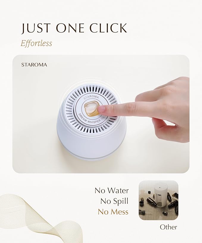 Cozy (Vanilla Essential Oil Refill), Compatible with STAROMA Waterless Essential Oil Diffuser – Premium Aromatherapy Fragrance, Gentle and Consistent Scent – for 200 sqft Small Home, Office, Car
