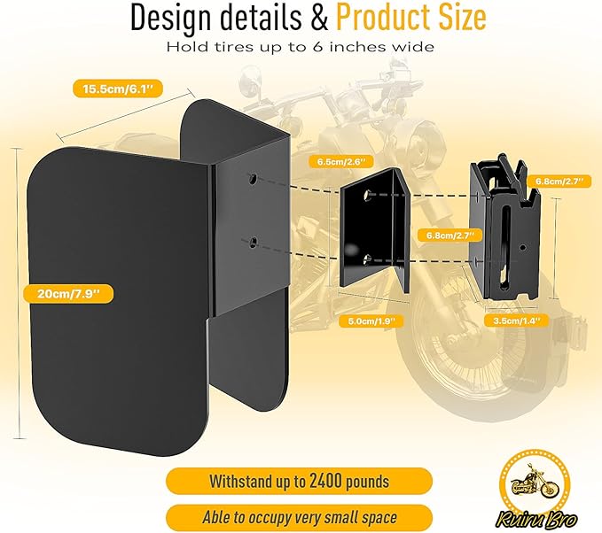 4 Pack E Track Wheel Chock,E Track Wheel Chock & Strap Kit,Motorcycle Trailer Mount for E-Track/X-Track,Motorcycle Tire Holder,Motorcycle/Dirt Bike Wheel Chocks for Trailer (Black)