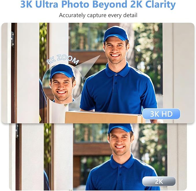 3K 5MP Window Camera for Home Security Indoor Magnetic Mount, 2Pack No Drill 5GHz&2.4GHz WiFi 6, Outdoor Monitoring Through Glass, Full Color Night Vision, 24/7 AI Smart Detection Recording