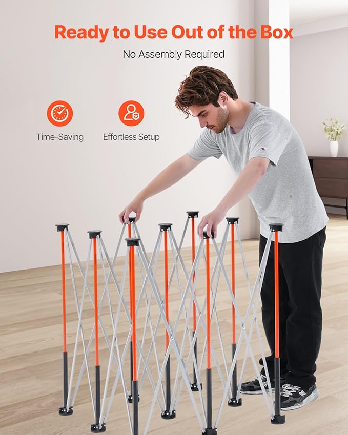 VEVOR Portable Folding Workstand, 4.15 x 4.15 ft Collapsible Workbench, 3500 lbs Weight Capacity, No Assembly Foldable Work Stand with Storage Bag, Table Top NOT Included, for Garage Workshop Outdoor