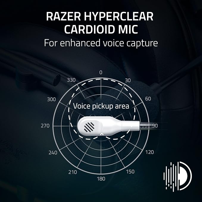 Razer BlackShark V2 X Wired PlayStation Gaming Headset, White | 50mm Drivers, Cardioid Mic, Lightweight, Comfortable Noise Isolating Earcups, For PS5, Xbox Series X, PC, Switch, 3.5 mm Jack