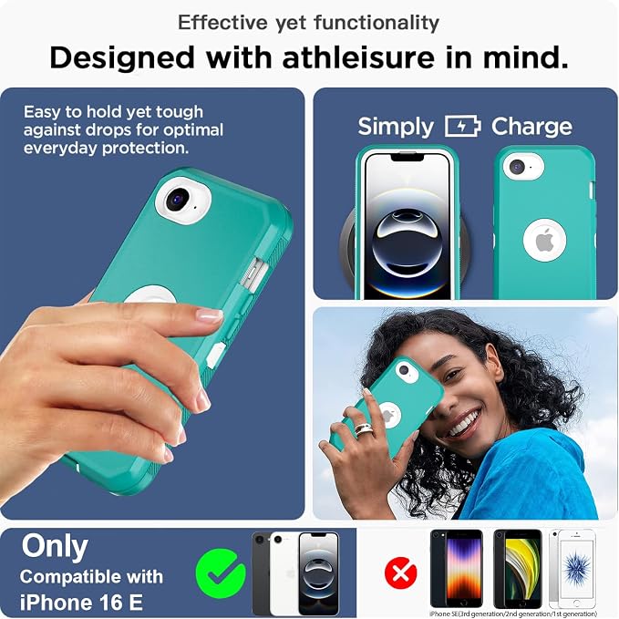 AICase for iPhone 17e/iPhone 16e Case 2026,Heavy Duty Drop Protection Full Body Rugged Shockproof/Drop Proof/Dust Proof Military Protective Tough Durable Cell Phone Cover for iPhone 17e/16e 6.1_5