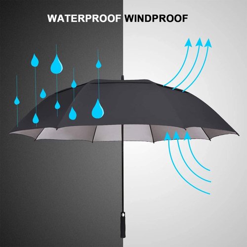 G4Free Extra Large Windproof Golf Umbrella - UV Protection, Automatic Open, Double Canopy | 54/62/68 Inch