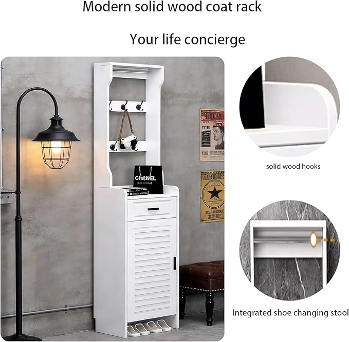 Cabinet halltree Hallway Entry Way Racks, Hallway Organizer for entryway,mudroom, for Hallway, Hallway(205x32x45cm)