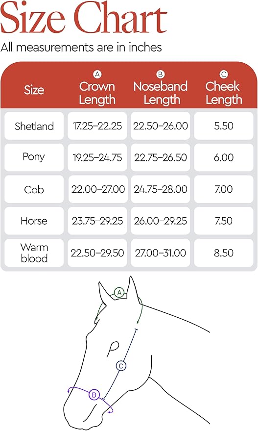 HORZE Howard Soft Fleece Padded Adjustable Polyester Horse Halter - Purple - Cob