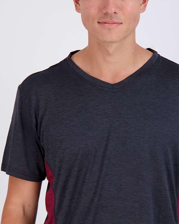 5 Pack Men's Dry Fit V Neck Gym Workout T Shirts Athletic Moisture Wicking | Cooling, Quick Dry, Breathable, Short Sleeve, Exercise, Cycling, Sports, Outdoor, Fitness, Golf, Crossfit, Hiking, Tennis
