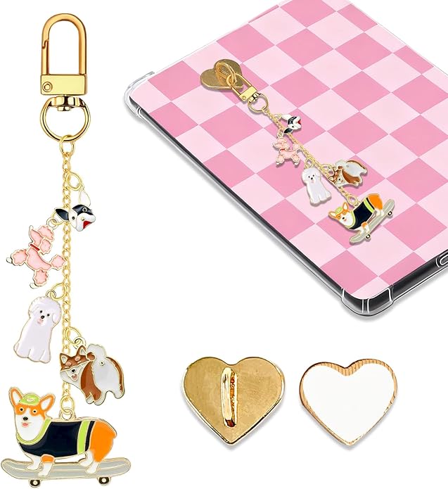 Charm Chains for Kindle,Cute E-reader Phone Charm Bracelets Accessories Compatible for Kindle E-Reader Phone iPad AirPod,Gifts for Reader Booklovers