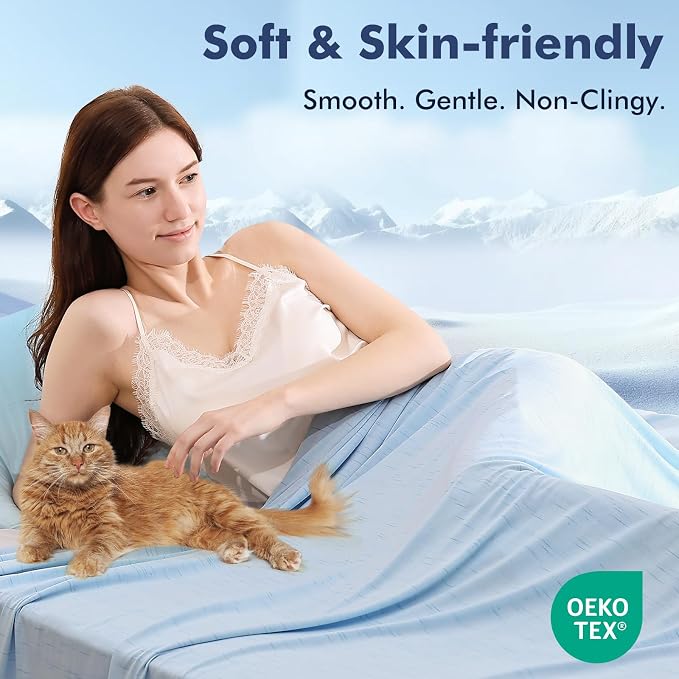 Elegear Double-Sided Arc-Chill® 3.0 Cooling Blanket for Hot Sleepers, Twin | Q-Max>0.5 Cooling Fabric, Absorbs Heat to Keep Body Cool, Lightweight Summer Blankets for Night Sweats & Menopause, 59"x79"