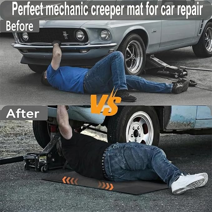 Rolling Creeper Mat, 56''x27'' Foldable Car Repair Pad with Storage Bag, Under Car Repair Mat for Car Low Clearance, Special Roads, Long-Distance Trucks
