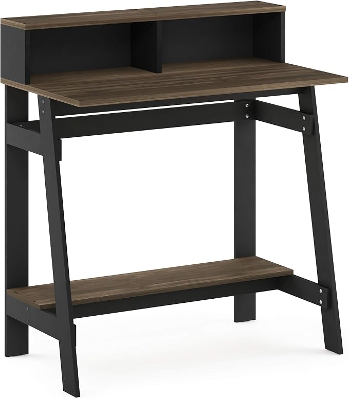 Furinno Simplistic A Frame Computer Desk, 17.9"D x 31.6"W x 35.5"H, Columbia Walnut