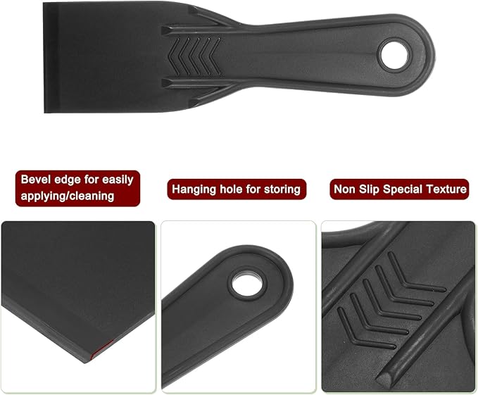 HARFINGTON 10pcs Putty Scraper 2" Width 6mm Thin Width 6mm Thin Flexible Plastic Putty Knives for Taping Drywall Spreading Painting Wall Scratching