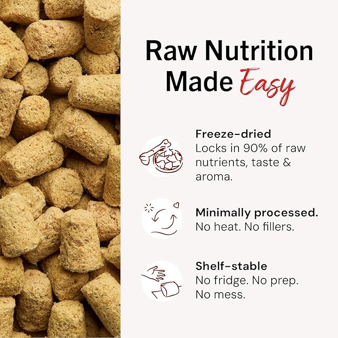 Stella & Chewy's Freeze-Dried Raw Beef Meal Mixers- Dog Food Topper and Mixer - Made with 95% Grass-Fed Beef,Organs & Bone - Perfect for Picky Eaters - Grain-Free - 35 oz,(Pack of 2)