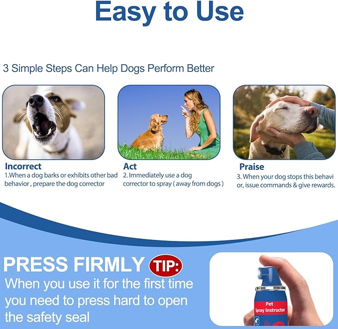 Dog Corrector Spray 70ml 2 Pack Pet Trainer Spray, Corrector Spray for Dog to Stops Barking, Jumping Up, Food Stealing, Dog Fights, Avoidance, Unwanted Dog Behaviour