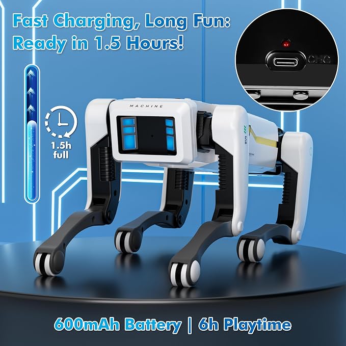 Smart Robot Dog - Interactive STEM Pet with Voice Control, 30+ Actions & APP Programming, Durable Design for Kids Age 6+ (Compatible with iOS/Android)