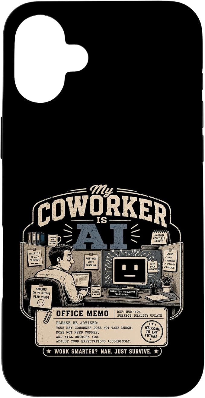 My Coworker is AI Office Humor Funny Workplace Replacement Case for iPhone 16 Plus