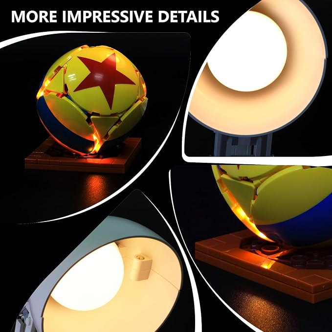 Smart Motion Sensor LED Light Kit for Lego 21357 Pixar Luxo Jr Lamp - Automatic Night Light with 9ft Activation, Lighting Compatible with Lego Building 21357, Creative Gift for Adults