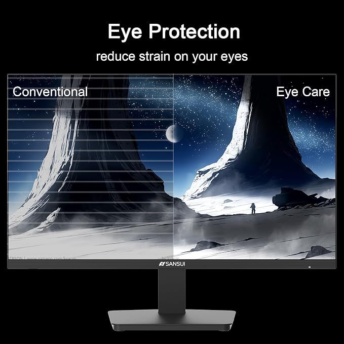 SANSUI 27 Inch Monitor,120Hz Computer Monitor Full HD 1920 x 1080P with HDMI DP Ports, 4000：1 Contrast, 110% sRGB, Eye Care, Frameless, 100 x 100mm VESA Mountable, for Work, Business, Gaming