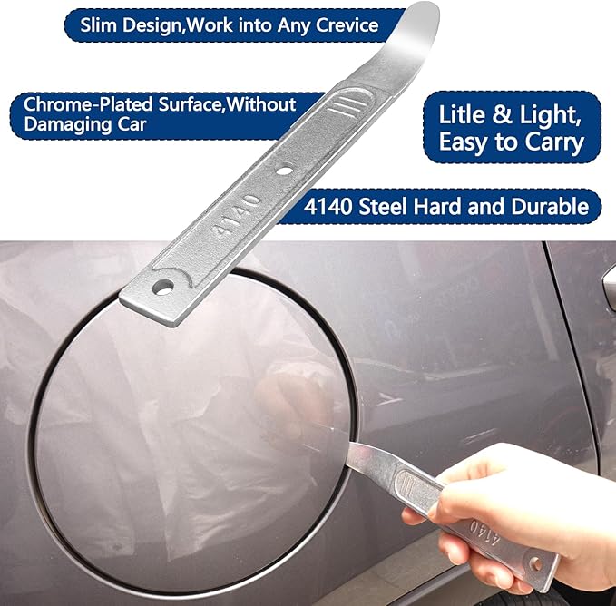 4140 Pry Tool, 1pc Pry Bar Trim Removal Tool, Pocket Pry Bar, Car Trim Removal Tool Kit, Easily Removes Trim, Paneling, Sheet Metal, Fasteners, and More (1)