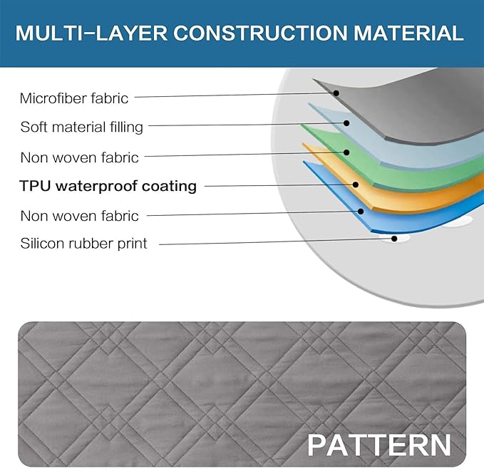 Waterproof Dog Bed Covers for Couch Protection, Water-Resistant Soft Dog Pet Blanket Anti-Slip Dog Blanket for Bed, for Furniture Bed Couch Sofa (Light Gray,86x82inch)