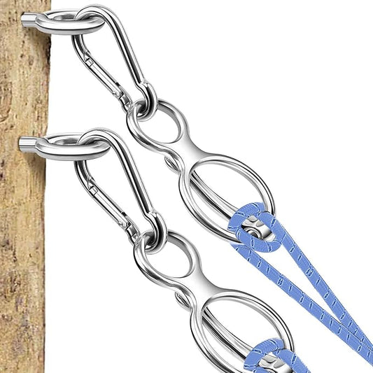 2pcs Horse Tie Ring, Heavy Duty Stainless Steel Tie Ring Horse Training Equipment with Eye Bolt,Quick snap,Humane and Safe Tie Way